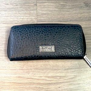 Buffalo Snakeskin Black Wallet